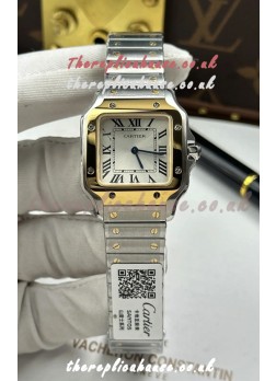 Cartier Santos Swiss Quartz 27MM Two Tone Super Clone Watch