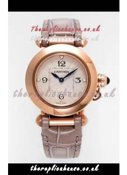 Pasha De Cartier Rose Gold Casing Watch 30MM Super Clone Watch 