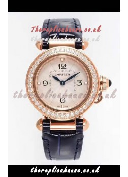 Pasha De Cartier Rose Gold Casing Watch 30MM Super Clone Watch 