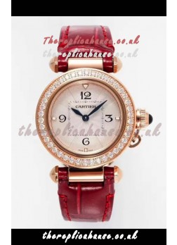 Pasha De Cartier Rose Gold Casing Watch 30MM Super Clone Watch 
