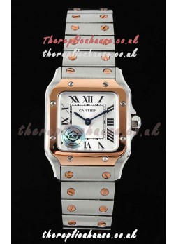 Cartier Santos Swiss Quartz 27MM Two Tone Super Clone Watch