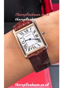 Cartier Tank Solo 27mm Rose Gold Swiss Quartz Super Clone Watch 