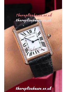 Cartier Tank Solo 27mm Rose Gold Swiss Quartz Super Clone Watch 