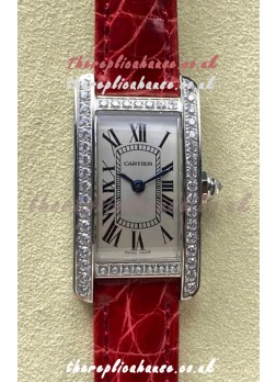 Cartier Tank Americaine Swiss Quartz 19mm Steel Casing Swiss Replica Watch 