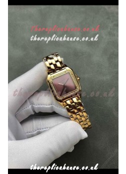 PANTHERE de Cartier 27MM Red Dial Diamonds Super Clone Watch 