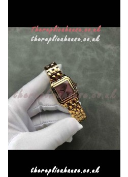 PANTHERE de Cartier 27MM Red Dial Super Clone Watch 