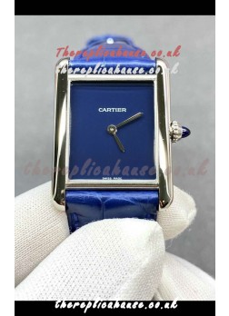Cartier Tank Louis 25MM Swiss Quartz Blue Dial Watch 