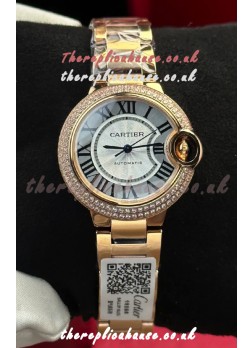 Ballon De Cartier Automatic 33MM Rose Gold Super Clone Watch 