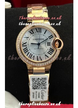 Ballon De Cartier Automatic 33MM Rose Gold Super Clone Watch 