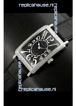 Franck Muller Long Island Japanese Replica Watch in Black Dial