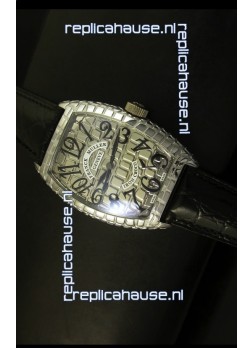 Franck Muller Casablanca Iron Croco Watch in Steel Case