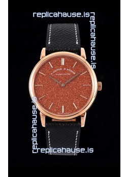 A.Lange & Sohne Saxonia Thin Swiss Replica Watch Rose Gold Case Starry Dial