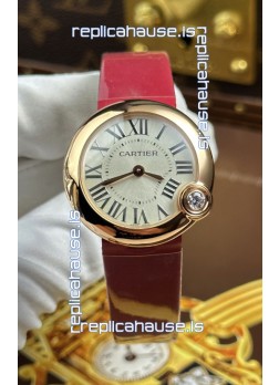 Ballon Blanc De Cartier Swiss Quartz Replica Watch in Rose Gold Casing