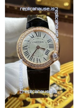 Ballon Blanc De Cartier Swiss Quartz Replica Watch in Rose Gold Casing