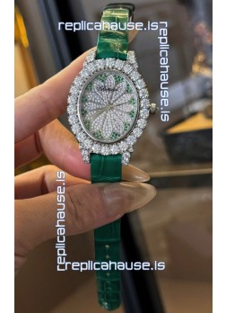 Chopard Super Clone L'Heure du Diamant Mossanites Stainless Steel Watch 34MM