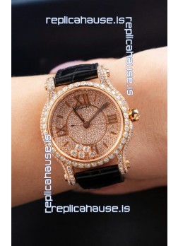 Chopard Happy Diamonds Mossanites Edition Super Clone Quartz Watch