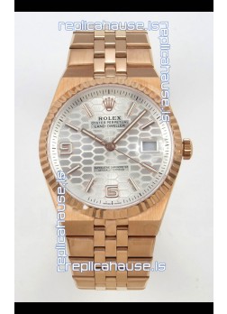 Rolex Land-Dweller 127335 Steel Honeycomb Rose Gold 40MM Swiss Replica Watch 