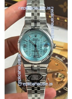 Rolex Land-Dweller 127236 Ice Blue Honeycomb 36MM Swiss Replica Watch 