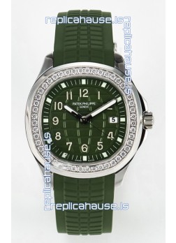 Patek Philippe Aquanaut 5267 Green Dial Swiss Quartz Movement Replica Watch 