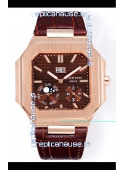 Patek Philippe Cubitus 5822 Rose Gold Casing Brown Dial Swiss Replica Watch