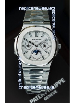 Patek Philippe Nautilus 5740 Perpetual Calendar Stainless Steel White Dial Swiss Replica Watch