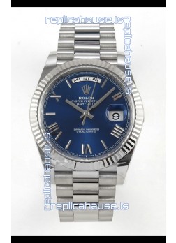 Rolex Day Date Super Clone Blue Roman Dial 40MM 220 Grams Swiss Replica watch 