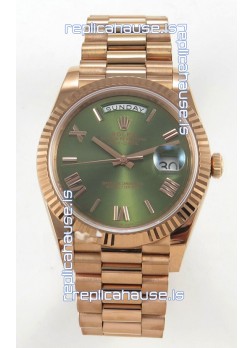 Rolex Day Date Super Clone Green Dial 40MM 220 Grams Swiss Replica watch 