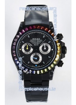 Rolex Daytona MAD 1:1 Swiss Mirror Replica Black Dial Cal.4130 Movement