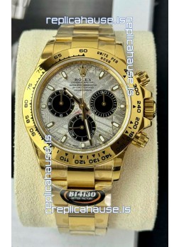Rolex Daytona Super Clone 116519LN Meteorite Dial Cal.4130 Movement - Yellow Gold Casing