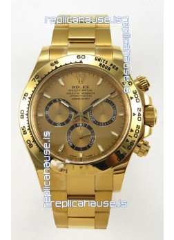 Rolex Daytona Super Clone 116508 Yellow Gold - Gold Dial Original Cal.4131 Movement