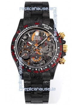 Rolex Daytona Blaken Black Carbon 1:1 Swiss Mirror Replica Skeleton Dial Cal.4130 Movement
