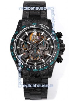 Rolex Daytona Blaken Black Carbon 1:1 Swiss Mirror Replica Skeleton Dial Cal.4130 Movement