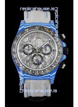 Rolex Daytona DiW Piece Unique Blue Dial Edition Watch - Lightweight Forged Cabon Casing
