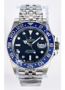 Rolex GMT Masters II Super Clone 126716 "Blaken" 904L Steel Blue Dial Watch  