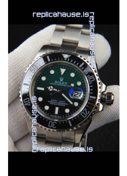 Rolex Sea Dweller Japanese Movement Replica Watch Green Dial 43MM