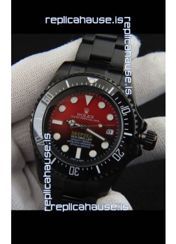 Rolex Sea Dweller Japanese Movement Replica Watch Red Dial 44MM