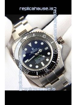 Rolex Sea Dweller Japanese Movement Replica Watch Black/Blue Dial 44MM