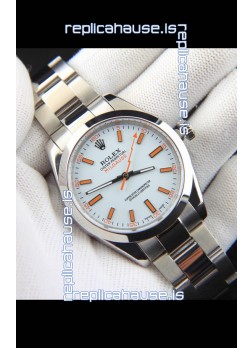 Rolex Milgauss Japanese Movement Replica Watch in White Dial 