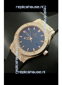 Hublot Big Bang Classic Fusion Swiss Watch in Diamonds Embedded Case