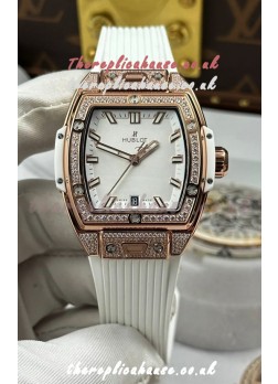 Hublot Spirit of Big Bang Rose Gold White Dial 39MM Super Clone Watch 