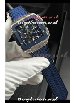 Hublot Square Bang Unico Titanium Case Blue Super Clone Watch 