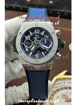 Hublot Big Bang Unico Blue Stainless Steel Casing Super Clone Watch 