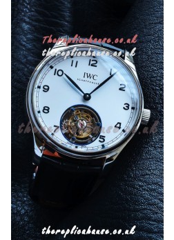 IWC Portuguese Tourbillon Steel Case White Dial Super Clone Watch 