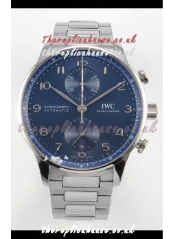 IWC Portuguese Chronograph Blue Dial Super Clone Watch 