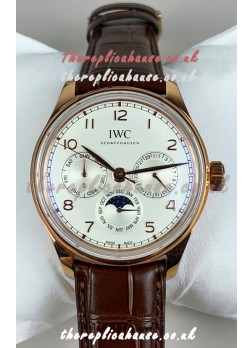 IWC Portuguese Perpetual Calendar Rose Gold Super Clone Watch 