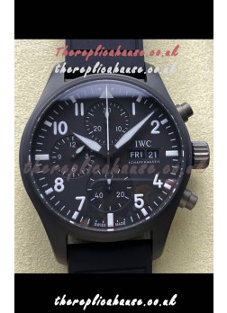 IWC PILOT'S Chronograph Ceramic Black Dial Super Clone Watch 