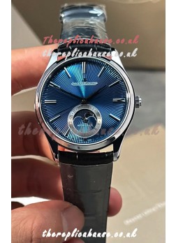 Jaeger LeCoultre Master Ultra Thin Blue Enamel Moonphase Dial Super Clone Watch 