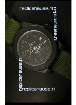 Rolex Submariner STEALTH MK IV Edition Swiss Replica Watch in Green Strap