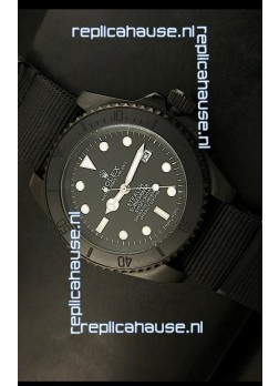 Rolex Submariner STEALTH Edition Swiss Replica in Black Strap