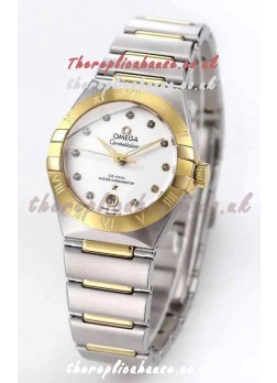 Omega Constellation 29MM Two Tone Yellow Gold White Dial Automatic Super Clone Watch 